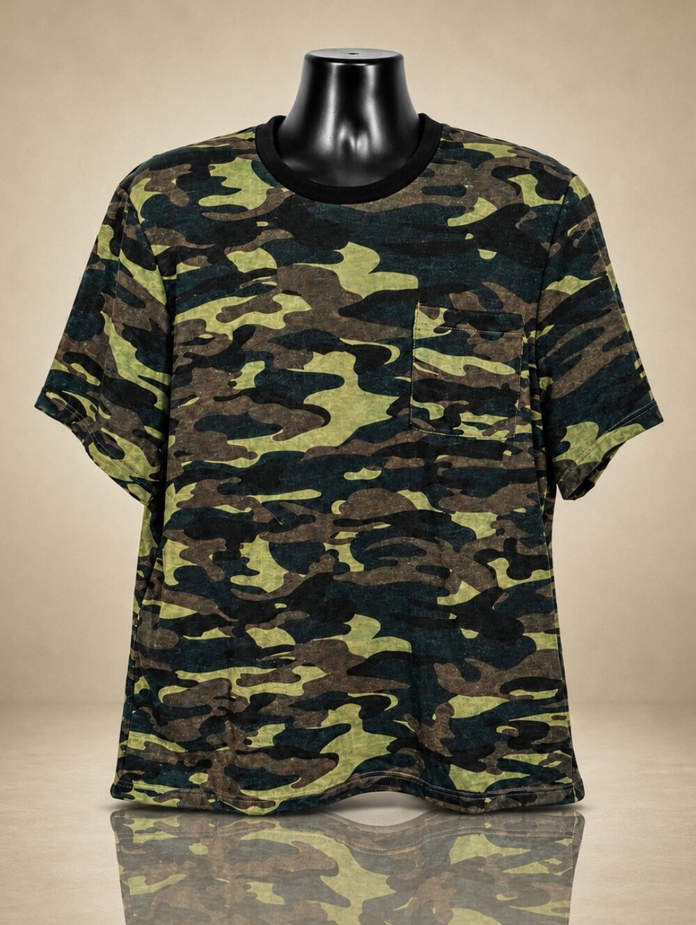 Avirex Camo Crewneck Sweater with Logo Patch